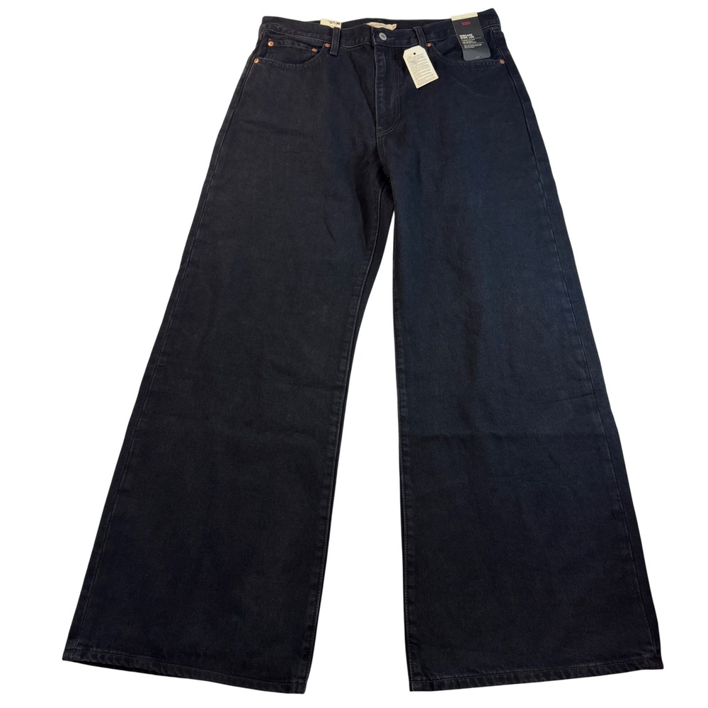 Levi's Women's Ribcage Wide-Leg Jeans Black
